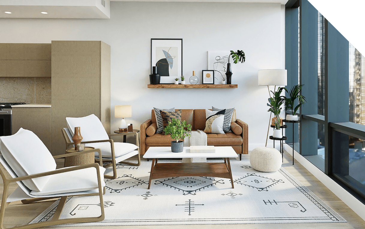 Unihox Interiors & Spaces luxury modern living room interior showcase